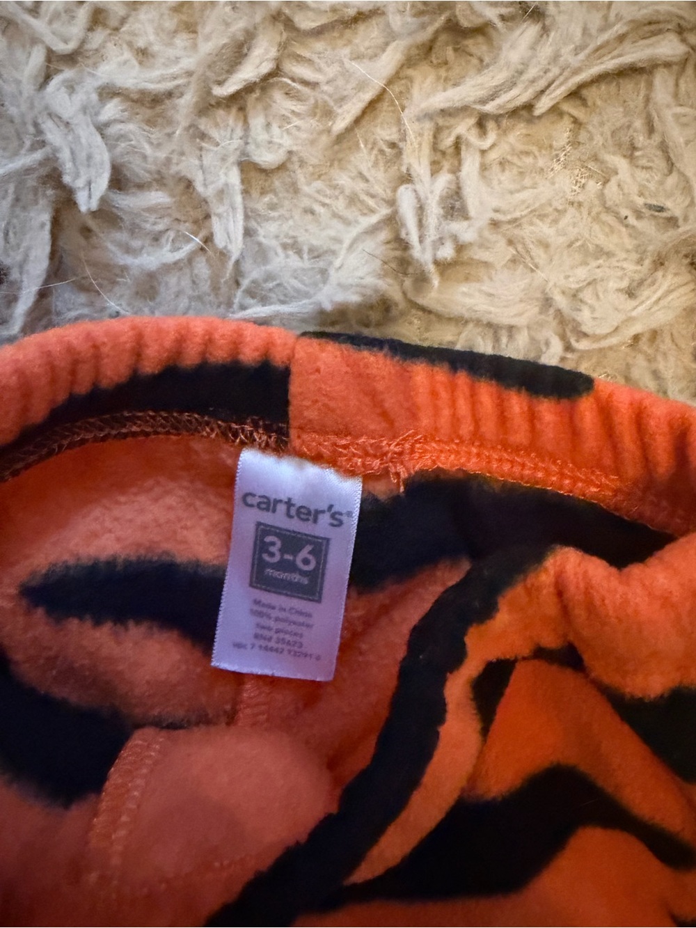 Carter's Orange & Black Tiger Hooded Costume Set - Picture 4 of 4